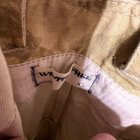 Free People We the Free The Way it Goes Harem Overalls Dusted Olive-Bubbly Camo - Picture 9 of 9